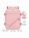 Jetbags Rz29051 Travel Backpack Cabin Size 40x20x30cm Waterproof Laptop Compartment & Compression Valve Pink