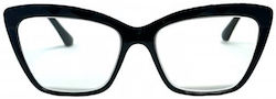 Frog Optical Lesebrillen +2.00 in Schwarz Farbe