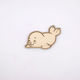 Wooden Seal Outline Cut Engraving Keychain B2b
