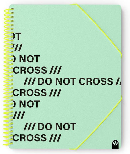 Carchivo Spiral Display Book Do Not Cross A4 20 Plastic Sleeves Mint Carchivo