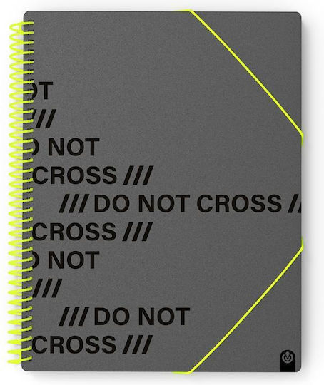 Carchivo Spiral Display Book Do Not Cross A4 20 Plastic Sleeves Anthracite Carchivo