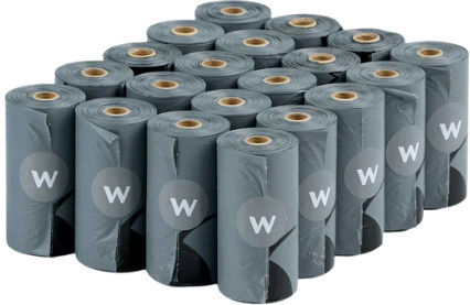 William Walker Poop It 300 Ökologische Hundekotentaschen 20 Rollen Graue