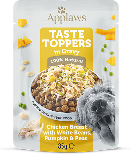 Applaws Taste Toppers Течна Храна За Кучета В Чантичка С Пилешко Зеленчуци И Тиква 85гр