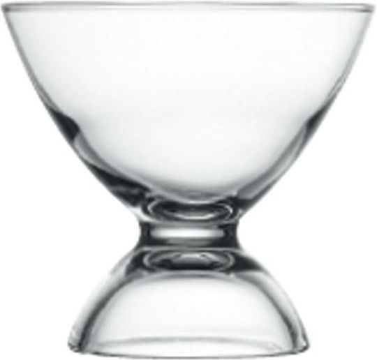 Espiel Ice Ville Serving Bowl Ice Cream Round Glass Transparent with Diameter 10.3cm
