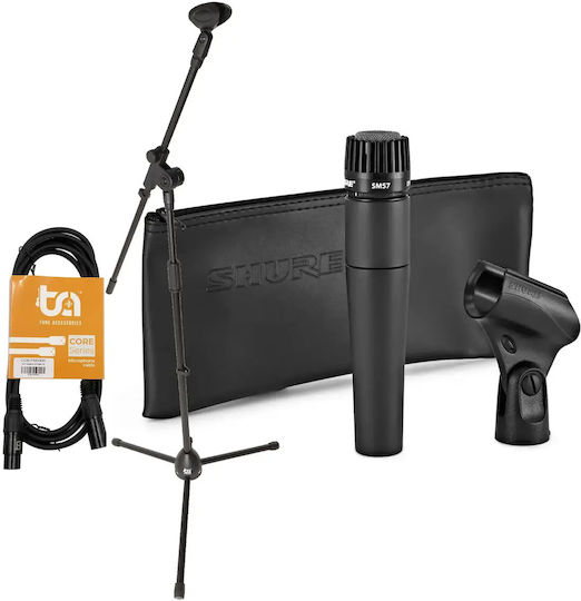 Shure SM57 LCE Essentials Σετ Δυναμικό Μικρόφωνο XLR Χειρός για Studio Home Πακέτο