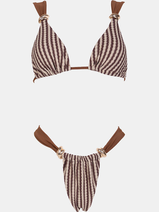 Decoro Set Bikini Dreieck Braun