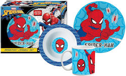 Spiderman Set Hrană Ceramic 3 Piese