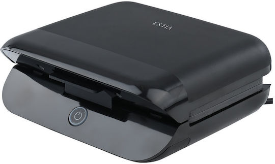 Estia Sandwich Maker with Non-Stick Removable Plates for 2 Toasts 800W Black & Inox