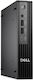 Dell Pro Micro Plus QBM1250 SFF Настолен компютър (Ultra 7-265/16GB DDR5/512GB SSD + 512GB SSD/Linux) с Клавиатура (BG)