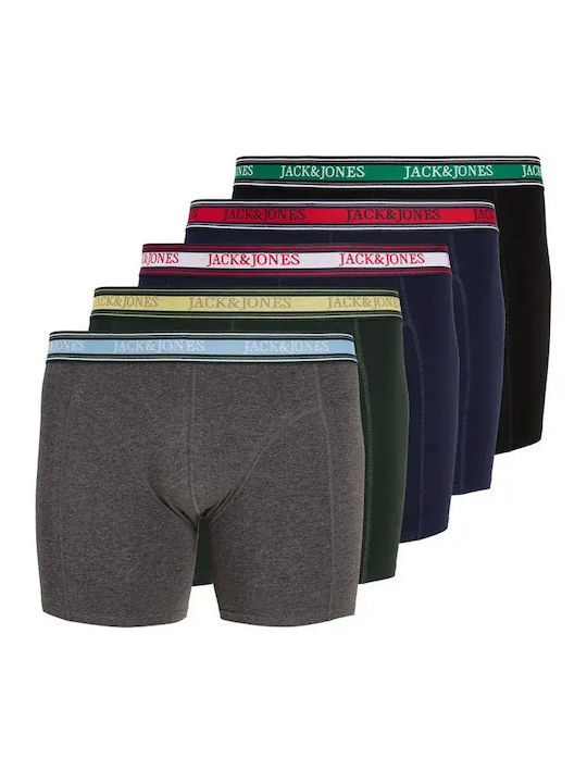 Jack & Jones Boxershorts 5er Pack Navy Dgm Schwarz Jack & Jones Boxershorts 5er Pack Navy Dgm Schwarz