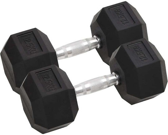 vidaXL Satz Hanteln Sechseck 2 x 12,5 kg