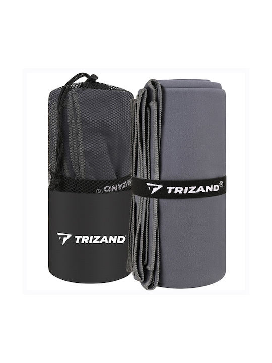 Trizand Prosopă de sală cu microfibre gri 180x100cm