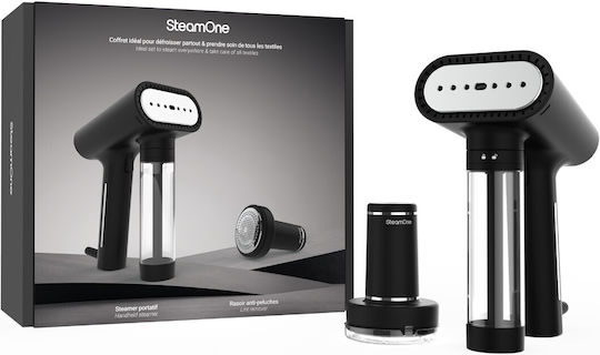 SteamOne NS150B+RP10B Ατμοκαθαριστής Ρούχων Χειρός 2000W με Δοχείο 150ml Μαύρος