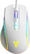 Modecom Mouse de gaming RGB 12800 DPI Alb