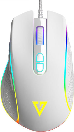 Modecom Mouse de gaming RGB 12800 DPI Alb