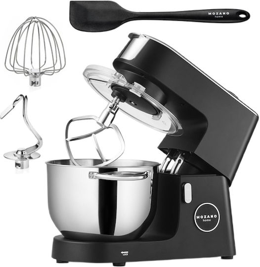 Mozano Home Stand Mixer 2300W with Stainless Bowl 6.2lt Black