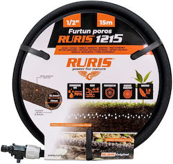 Ruris 1215 – 15 M 1/2" Porous Soaker Hose Drip Irrigation 4-6 L Min Flow Uv-resistant