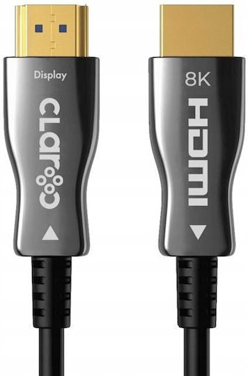 Claroc HDMI 2.1 HDMI Кабел HDMI Мъжки - HDMI Мъжки 100 м Черен