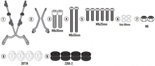 Kappa Windshield Kit Moto Guzzi V7 850 Stone Special 21-26 A8206ak