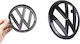 VW Golf 7 2014-2017 Hood Front 135mm 1 Piece Black Carbon Car Brand Logo