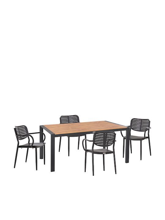 Set de sufragerie pentru exterior Hilliard 5 pi...