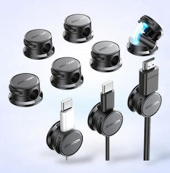 Joyroom Jr-zs468 Magnetic Cable Management Clips Self Adhesive Base 9pcs Black