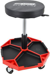 Workshop Stool Round Adjustable Wheels Aw-tools