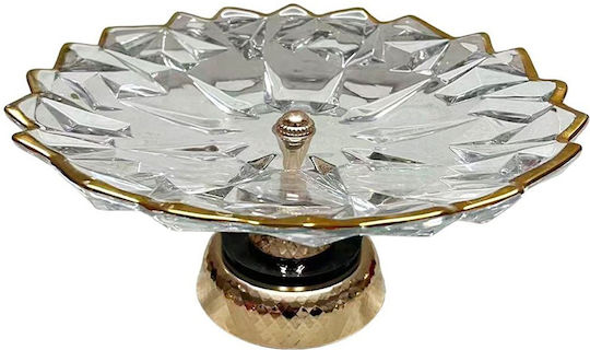 Glas Gold Dekorative Platte 32x15cm 819-02192
