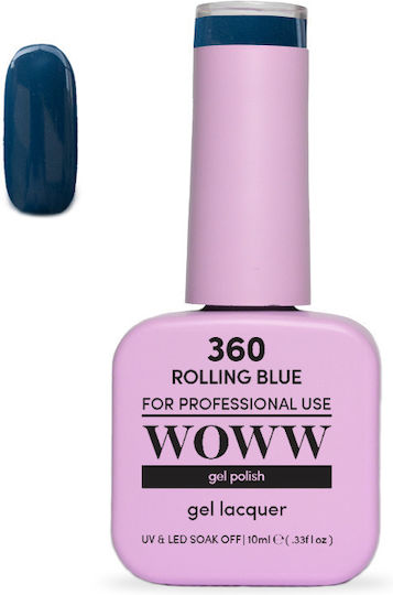 Woww Cosmetics Gel Nail Polish 360 Rolling Blue 10ml