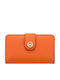 Michael Michael Leder Damenbrieftasche Karten Orange