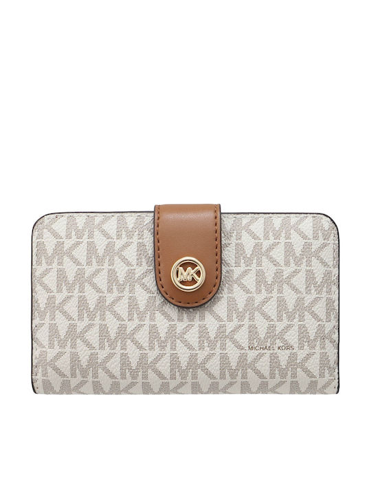 Michael Michael Stoff Damenbrieftasche in Creme