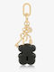 Metal Bear Lock Keychain Black-Gold Black Black