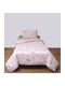 Viopros Viopros Coverlet Set Single Cotton Pink 160x240cm 2 Pieces