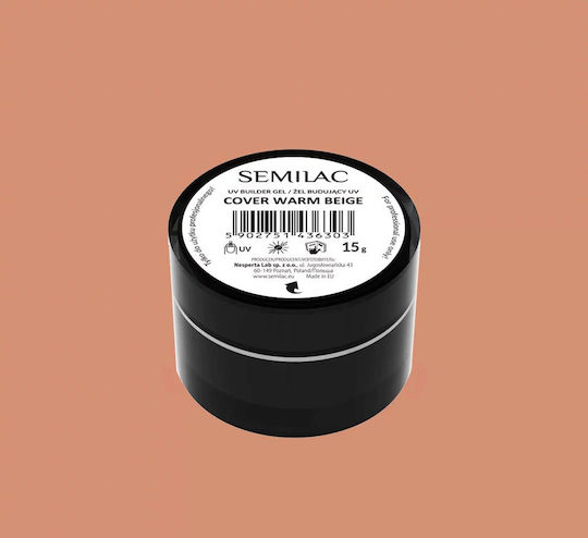 Semilac Builder Gel Νυχιών Warm Beige 15gr