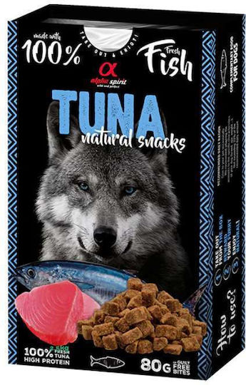 Alpha Spirit Hundeleckerlis Glutenfrei mit Ton, Huhn, Türkei, Forelle, Ei und Fleisch 80g