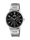 Casio Men's Watch 37mm Battery with Silver Metal Bracelet