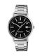 Casio Men's Watch 37mm Battery Powered with Silver Metal Bracelet