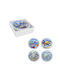 Plastic Coasters with Stand 4 Pieces
