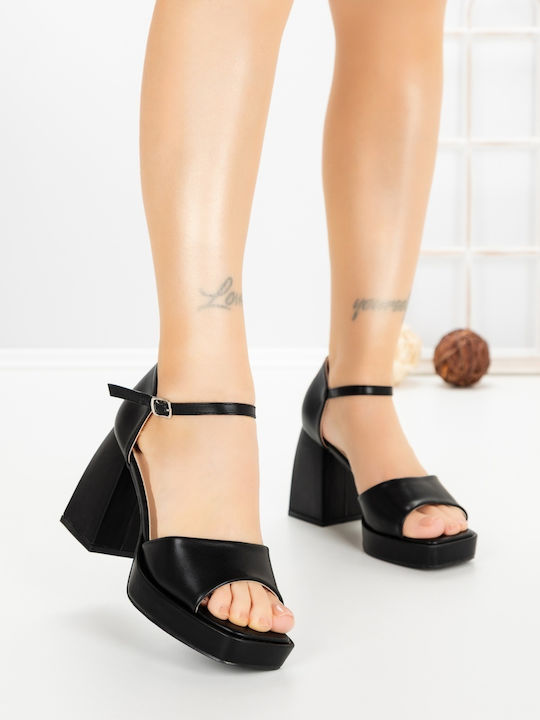 Kalapod Sandale Elegante Damă Din Piele Neagră