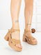 Sandale Elegante Damă Kaki