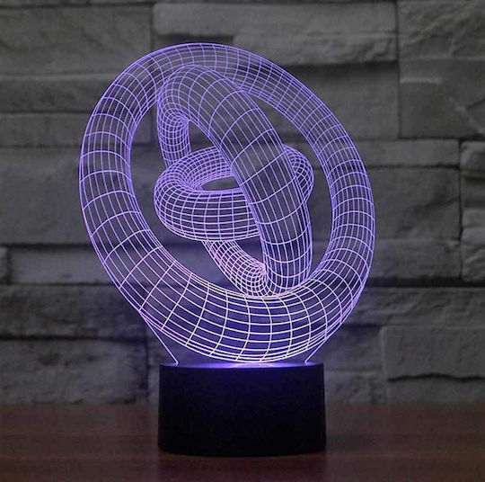 Διακοσμητικό Φωτιστικό RGB 3D Illusion 3x3εκ.
