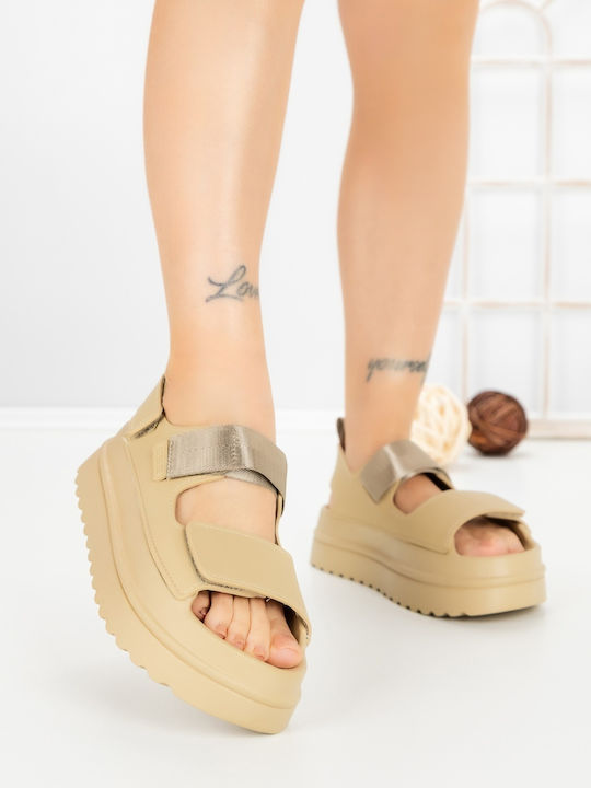 Kalapod Sandale Casual Damă Flatforme Verzi