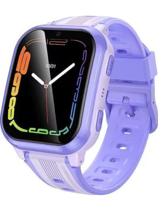 Kids' Smartwatch 4G with GPS & Camera Purple