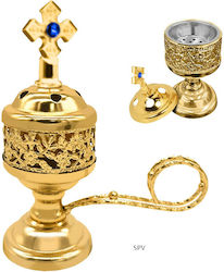 Spv Censer Incense Burner Ecclesiastical Metal Gold 14x Ø5.5cm Spv Censer Incense Burner Ecclesiastical Metal Gold 14x Ø5.5cm