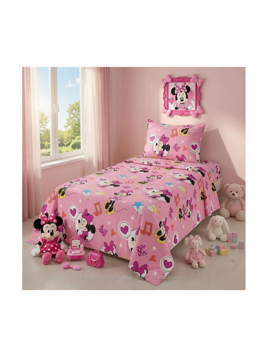 Casa Colori Single Cotton Sheets Set 160x260cm 3 Pieces