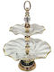 Glass Dessert Tower Stand Gold W21xL32xH45cm