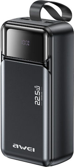 Awei PA-105 Baterie Externă 40000mAh 22.5W Cu 3 Porturi USB-C Power Delivery Negru