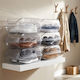 Storage Box Boots Transparent Stackable Ventilated Plastic Organizer Wardrobe Shoe Storage Travel Dust & Odor Protection 37 X 30 X 14 Cm