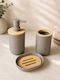 Iciclio Bathroom Accessory Set Plastic Brown 3 Pieces