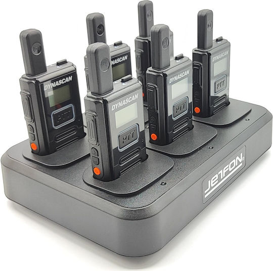 Dynascan 3a Pack 6 Professionelle Pmr-446 Usb-c + Mehrfach-Ladegerät 6 Plätze